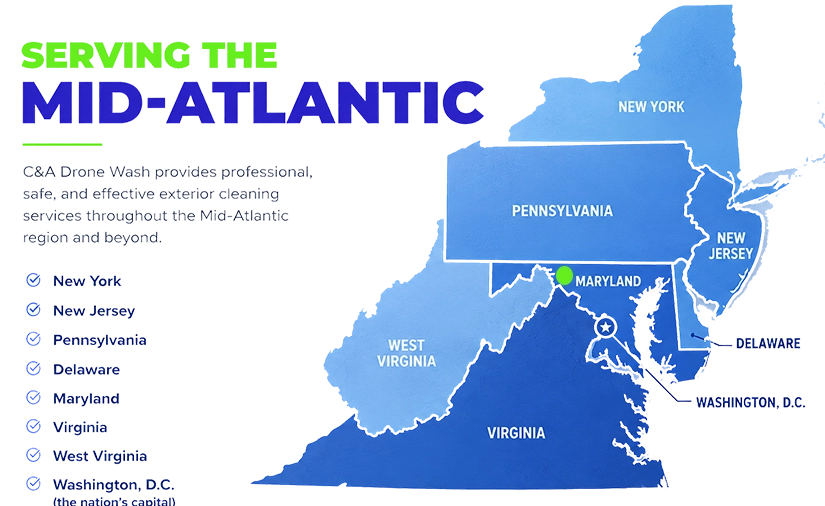 Map of our Mid-Atlantic service area